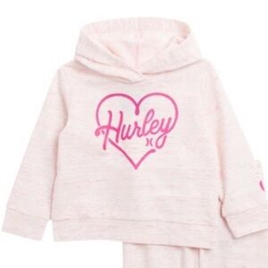 🍓3/$10 Hurley Pink Sweatshirt Hoodie Classic Pullover size 2T